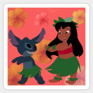 Lilo and Stitch (colored) Sticker